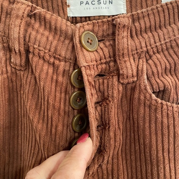 Pacsun Vintage Icon Button up Corduroy Rust color Size 23 - Picture 5 of 5